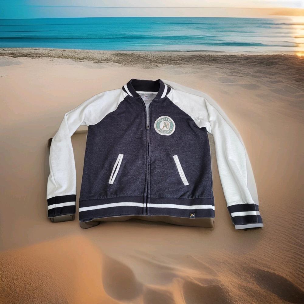 Majestic Fan Fashion‎ Oakland A's Athletics Unisex Large Fleece Jacket Blocecore